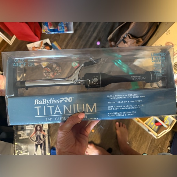 BaBylissPRO Titanium Curling Iron 3/4 Inch - Picture 1 of 4